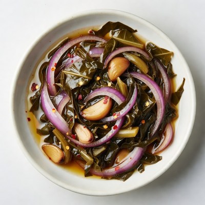 Collard Greens with Onions and Garlic