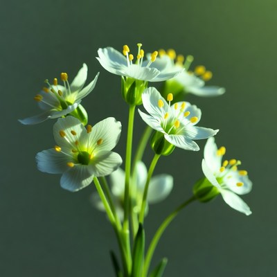 Cluster of white flowers with yellow centers
