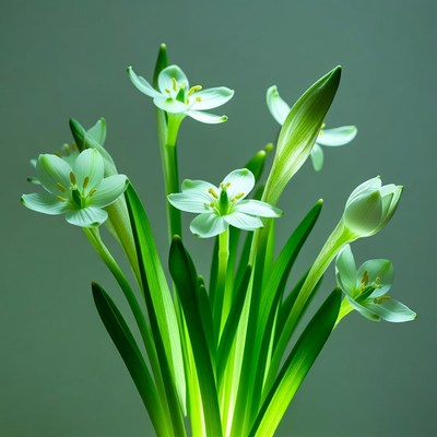 Cluster of White Narcissus Flowers