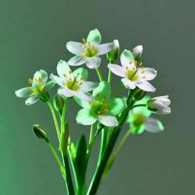 Cluster of white star-shaped flowers