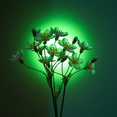Green glow baby breath flowers