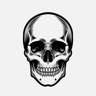 Black Skull Illustration