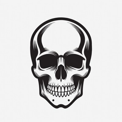 Black Skull Illustration