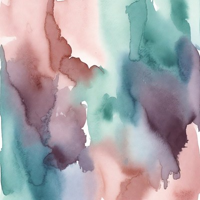 Abstract watercolor pink teal background