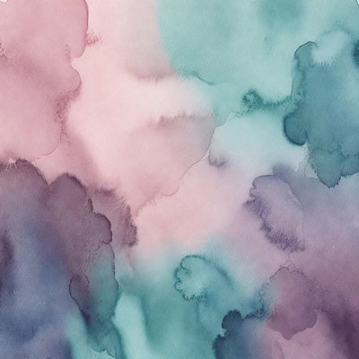 Abstract Pink Blue Watercolor Background