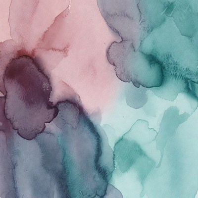 Abstract watercolor pink purple teal splash