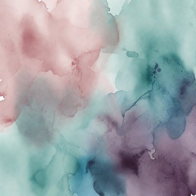 Abstract Pink Teal Watercolor Background