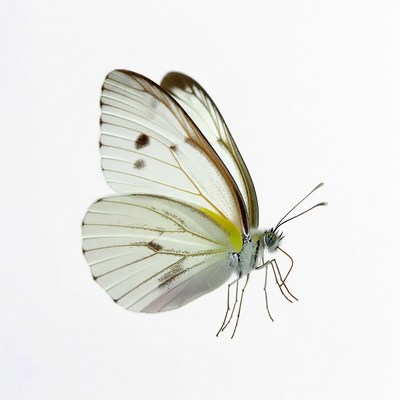 White Butterfly with Black Spots