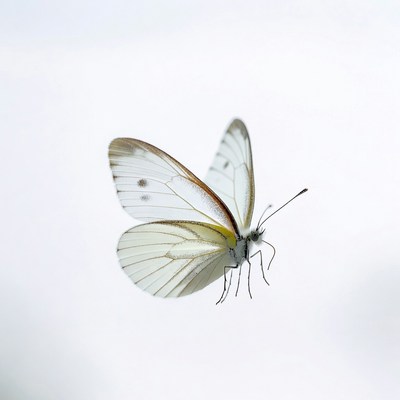 White butterfly with yellow spots