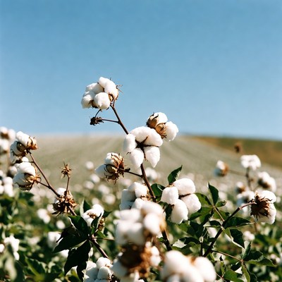 Cotton Bolls in Field