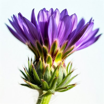 Purple Aster Flower Closeup