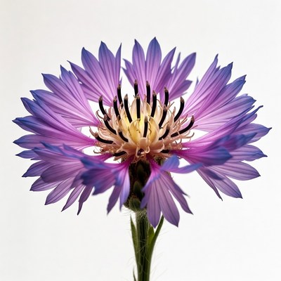 Purple Cornflower Flower Closeup
