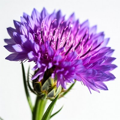 Purple Cornflower Flower Closeup