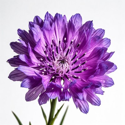 Purple Cornflower Flower Closeup