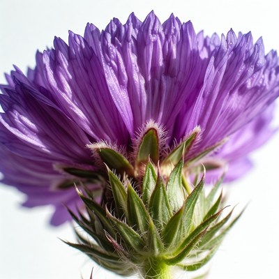 Purple Thistle Flower Closeup