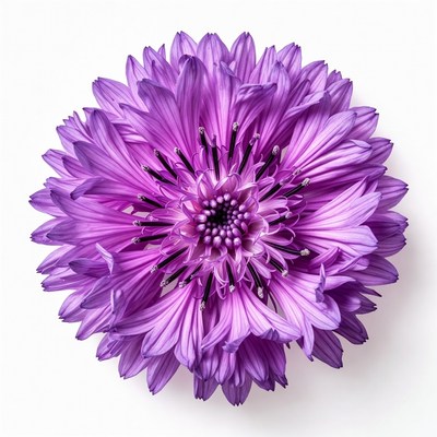Purple Cornflower Bloom Closeup