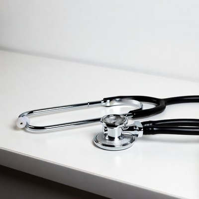 Stethoscope on white background
