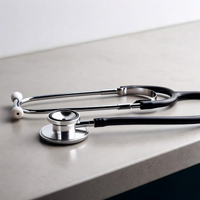 Stethoscope on Gray Surface