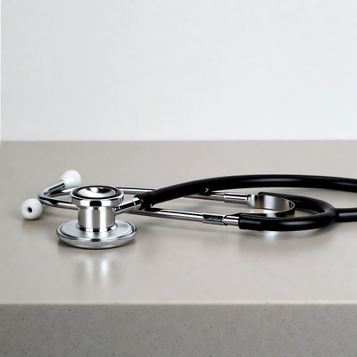 Stethoscope on Gray Surface
