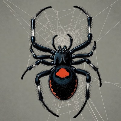 Black Widow Spider Illustration