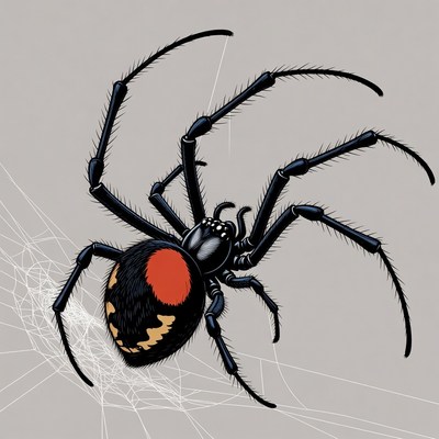Black Widow Spider Illustration