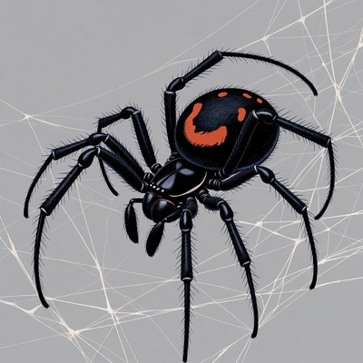 Black Widow Spider on Web