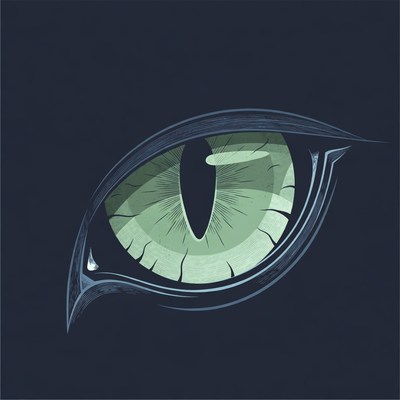 Green Glowing Cat Eye