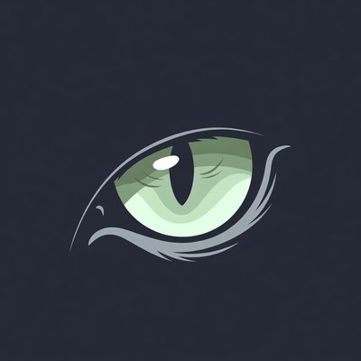 Green Cat Eye Illustration