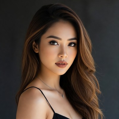 Beautiful Asian woman with long hair