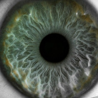 Close-up green hazel eye