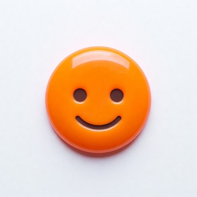 Orange Smiley Face Emoticon
