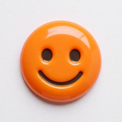 Shiny Orange Smiley Face