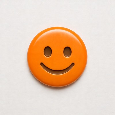 Orange Smiley Face Emoticon