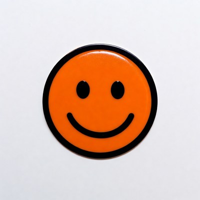 Orange Smiley Face Icon