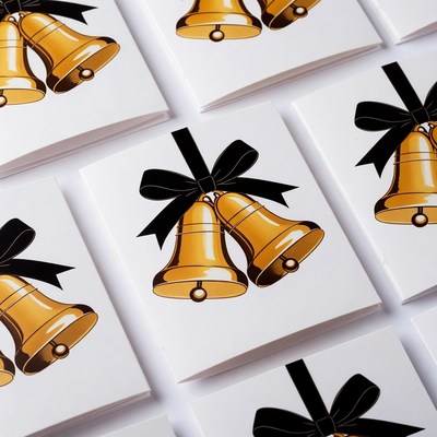 Golden Bells with Black Bows