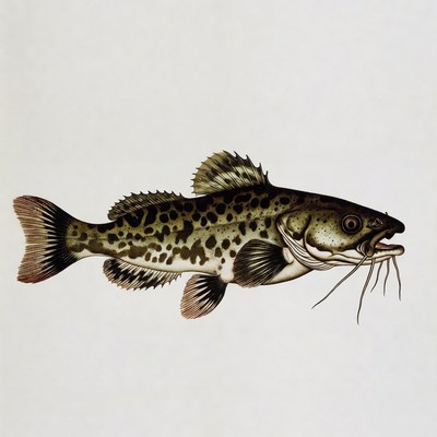 Spotted Catfish Illustration