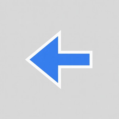 Blue Left Arrow Icon