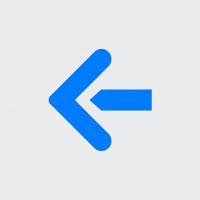 Blue Left Arrow Icon
