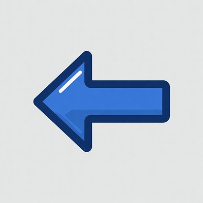 Blue Left Arrow Icon