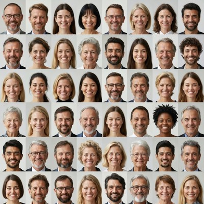 Diverse group of professional headshots