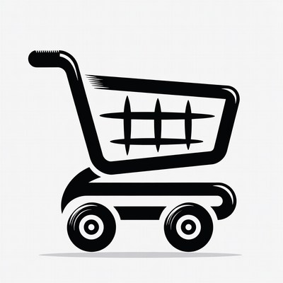 Black Shopping Cart Icon