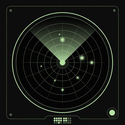 Green Radar Screen Display