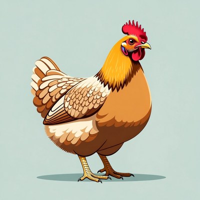 Colorful Rooster Illustration