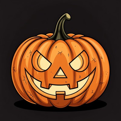 Jack-o'-lantern pumpkin illustration