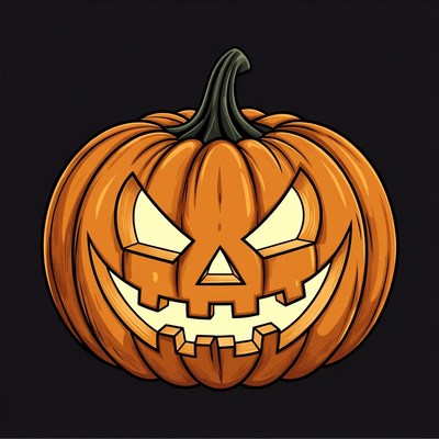 Jack-o'-lantern pumpkin illustration