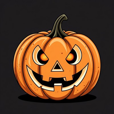Jack-o'-lantern pumpkin illustration