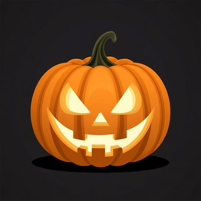 Jack-o'-lantern pumpkin illustration