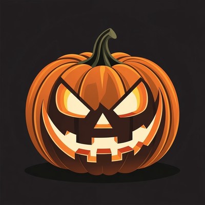 Jack-o'-lantern pumpkin illustration
