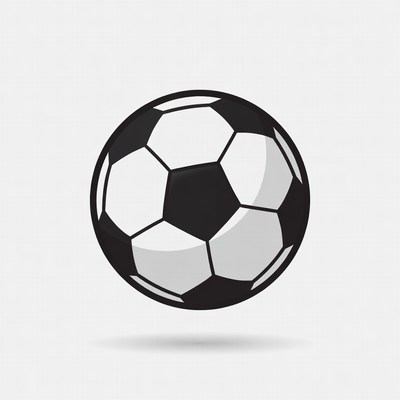 Black and white soccer ball