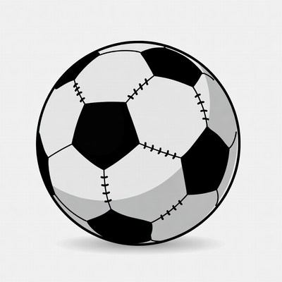Black and white soccer ball